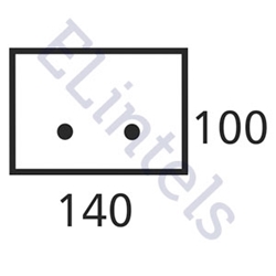 Picture of R3 140 x 100mm - High Spec Lintel - Length 900mm