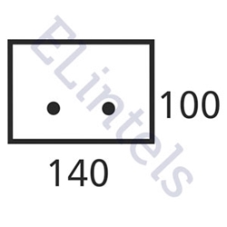 Picture of R3 140 x 100mm - High Spec Lintel - Length 1200mm