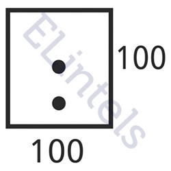 Picture of S4 100 x 100mm - High Spec Lintel - Length 1200mm